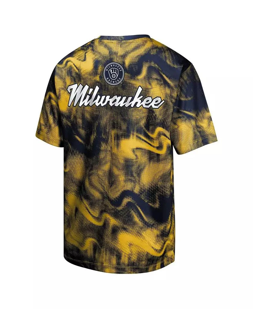Outerstuff Big Boys and Girls Navy/Gold Milwaukee Brewers Pinch Hitter T-Shirt 3