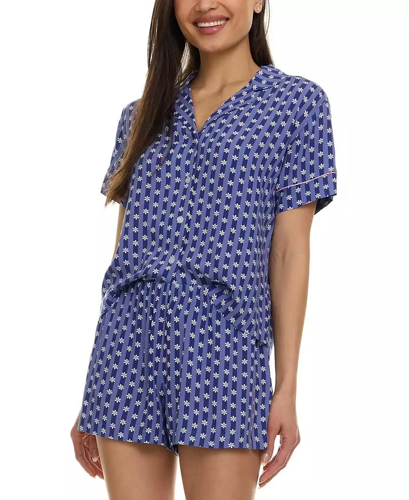 Flora Nikrooz Women's Joselyn Notched-Collar Short Pajama Set 3