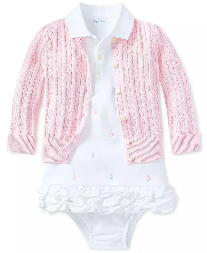 Ralph Lauren Baby Girls Ruffled Pony Printed Polo Dress 4