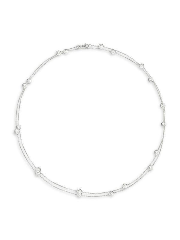 Gabi Rielle Chain Happy Sterling Silver & Crystal Necklace