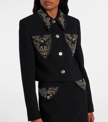 Versace Studded wool-blend jacket 6