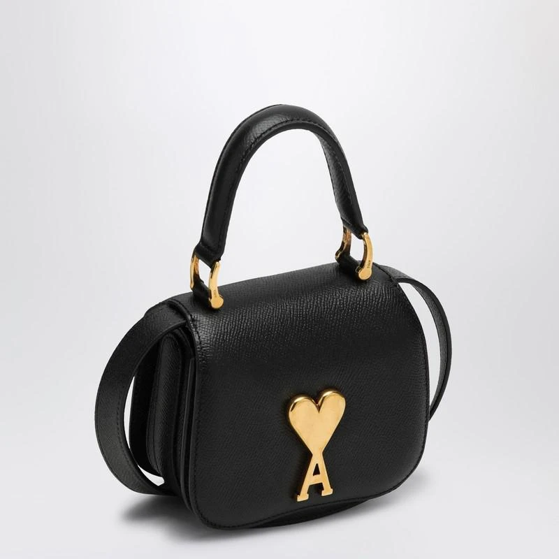 Ami Paris Small black leather Paris Paris bag 4