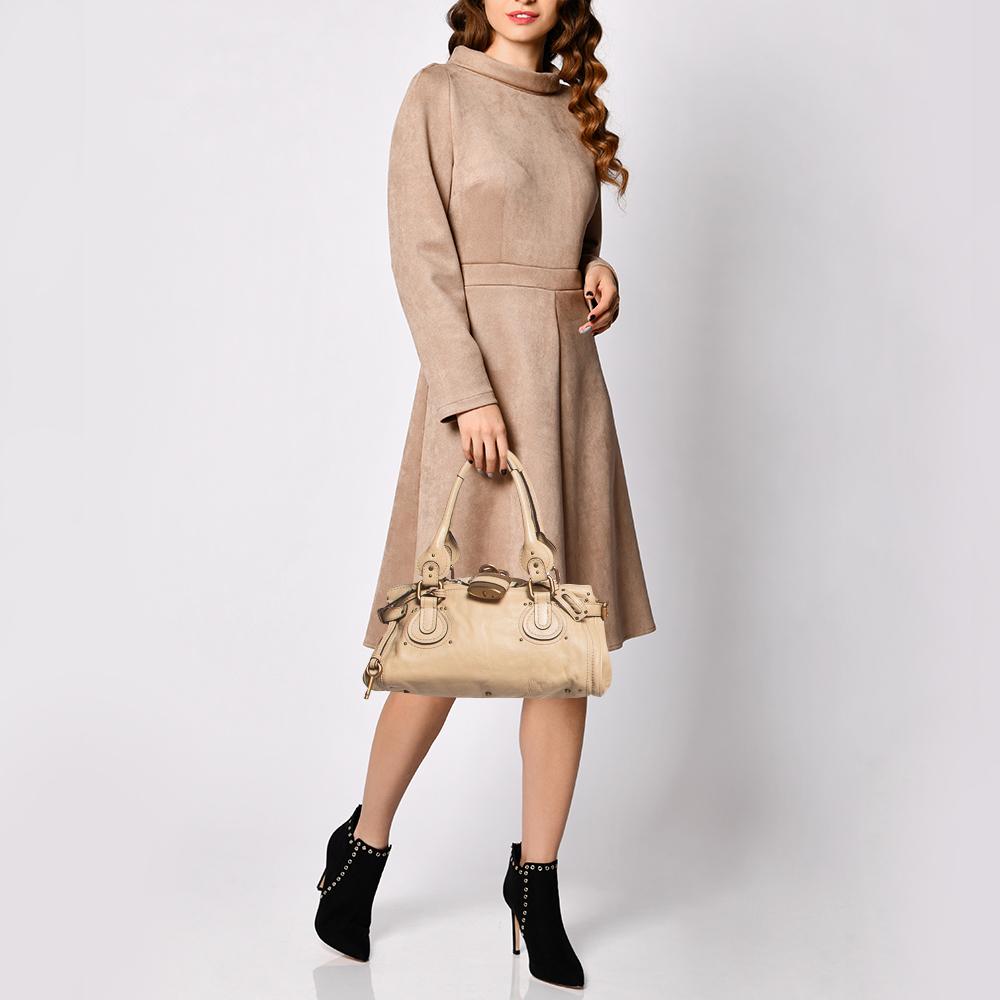 Chloe Chloe Beige Leather Medium Paddington Satchel