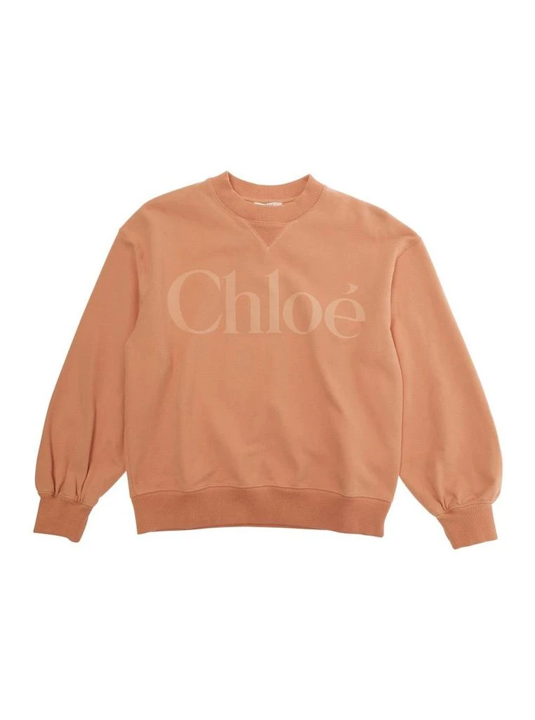 Chloé Chloé Kids Logo Printed Crewneck Sweatshirt