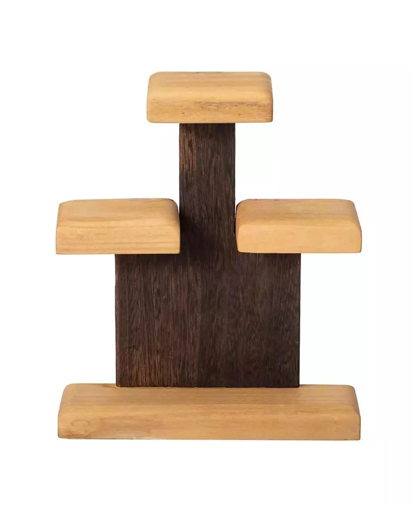 Vintiquewise 3-Tier Wooden Tabletop Jewelry Display Stand Rustic Organizer for Necklace Bracelet Watch Bangle Ring 
Earring with a Sturdy Natural Wood Base Ideal for Home Retail or Craft Fair Display