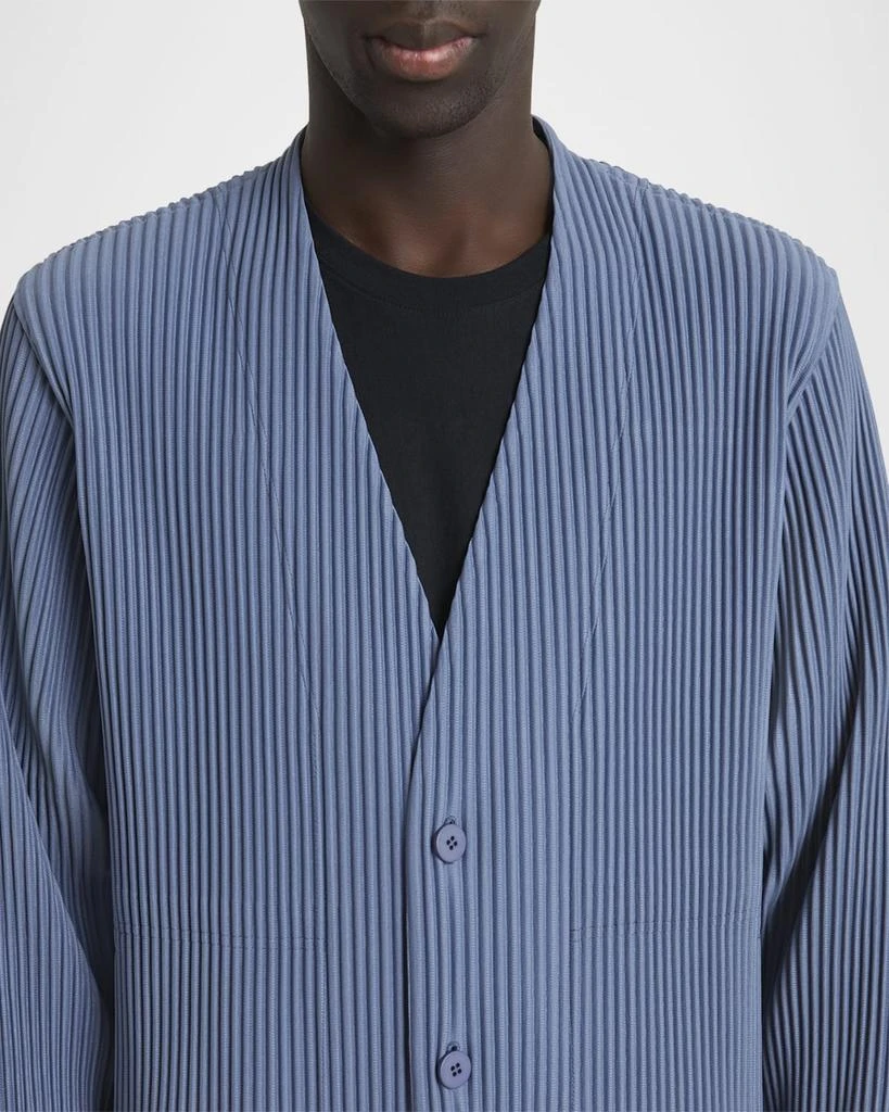 Homme Plisse Issey Miyake Men's Pleated V-Neck Sport Jacket 5
