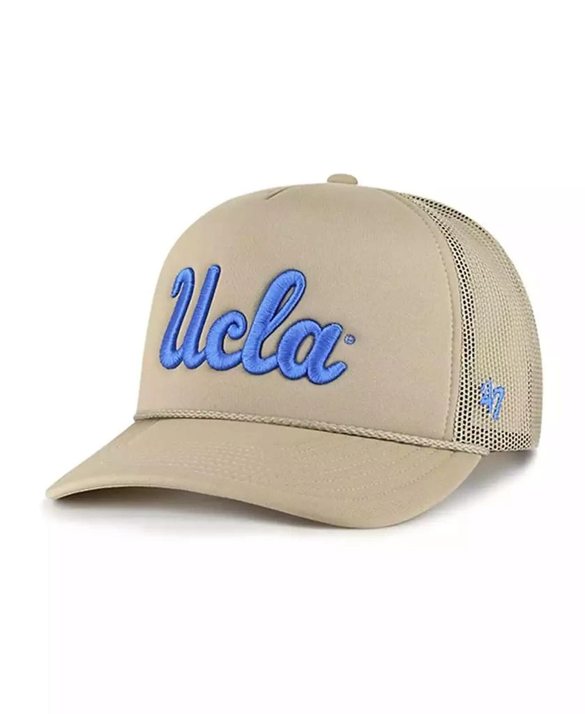 47 Brand Men's Khaki UCLA Bruins Foam Front Mesh Trucker Snapback Hat 1