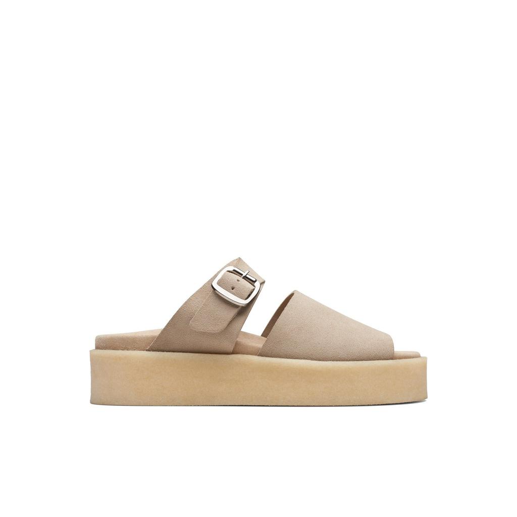 Clarks Clarks - Sandales Crepe Slide - Sand Suede - Femme