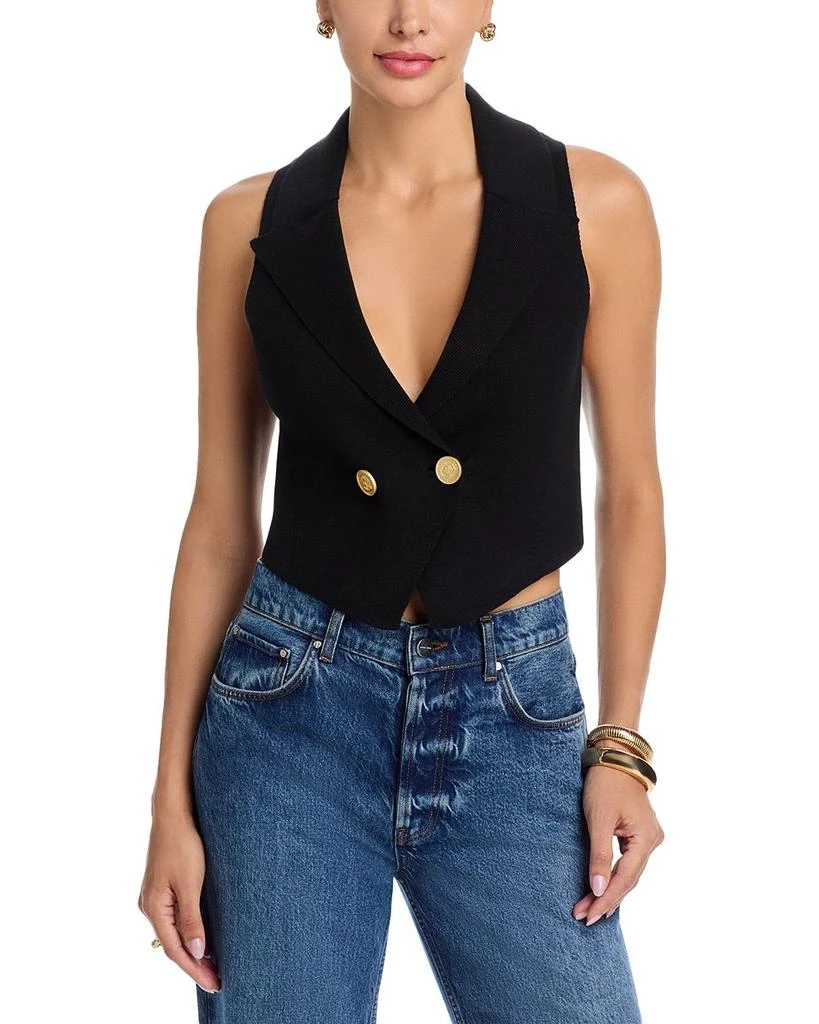 L
Agence Zadie Knit Peak Lapel Vest 1