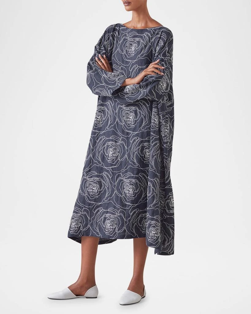 Eskandar Wide A-Line Scoop-Neck Dress 4