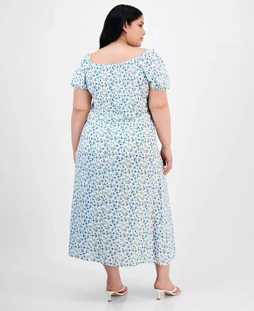 Absolutely Famous Trendy Plus Size Puffed-Sleeve Dress 5