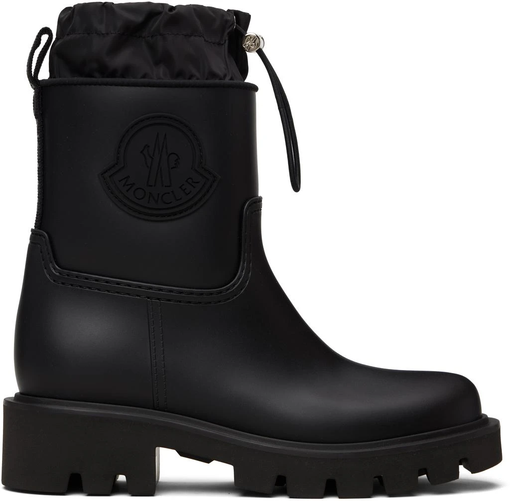 Moncler Black Kickstream Rain Boots
