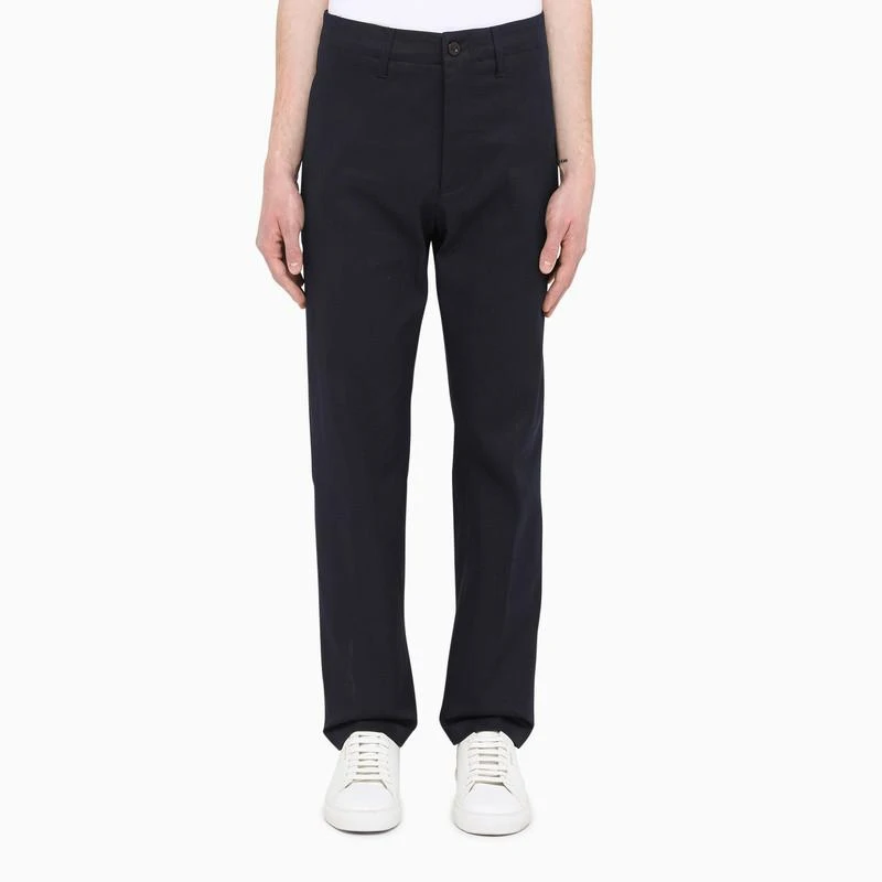 Department 5 Navy gabardine slim trousers 1