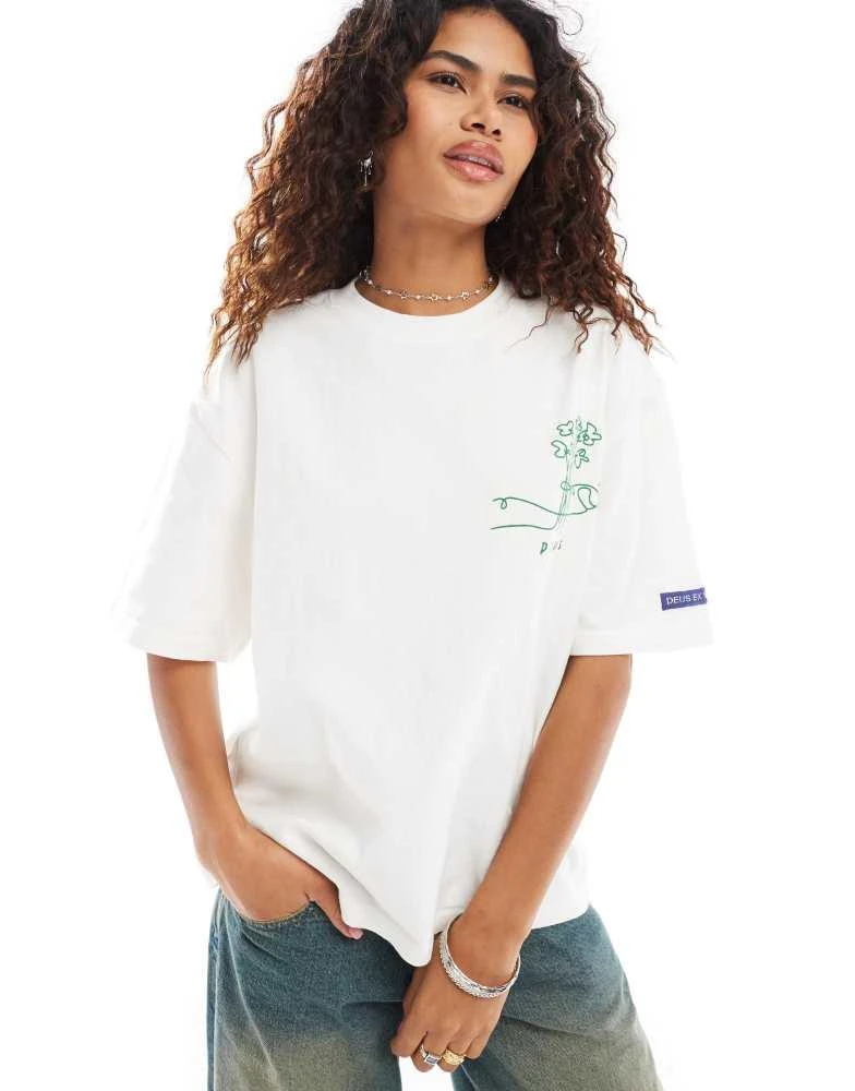 Deus Deus Ex Machina X ASOS exclusive wings graphic t-shirt in white 4