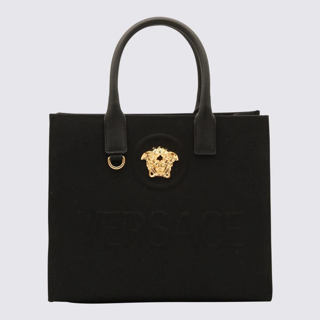 Versace Versace Black Cotton Totes 1