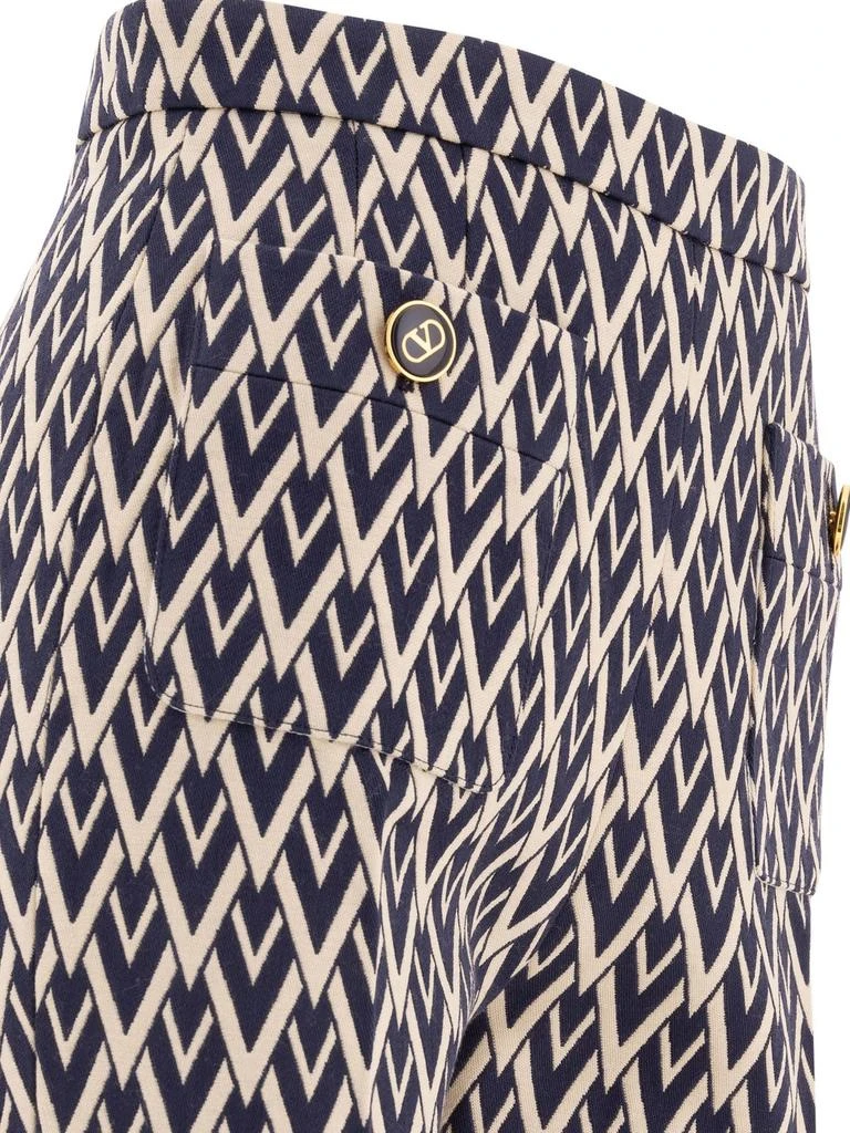 Valentino Valentino Monogram Patterned Flared Trousers 4