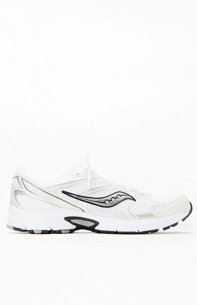 Saucony White & Silver Grid Ride Millennium Shoes 1