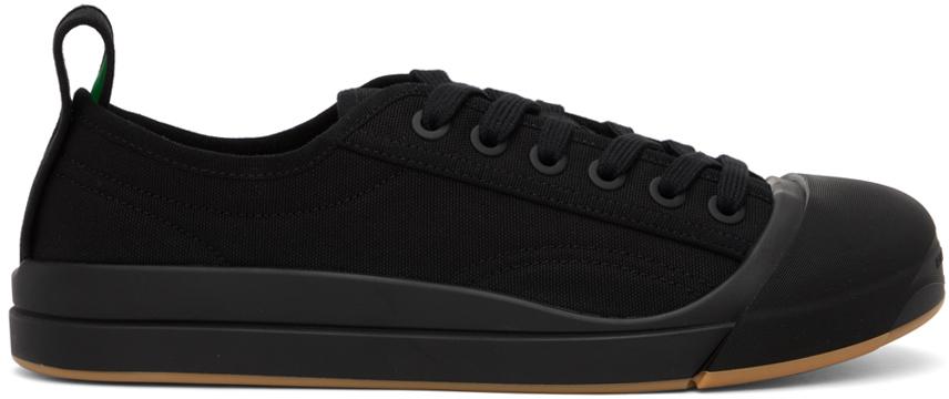 Bottega Veneta Black Vulcan Sneakers