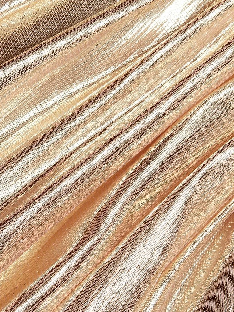 Pamella Roland Metallic Chiffon One-Shoulder Gown 7