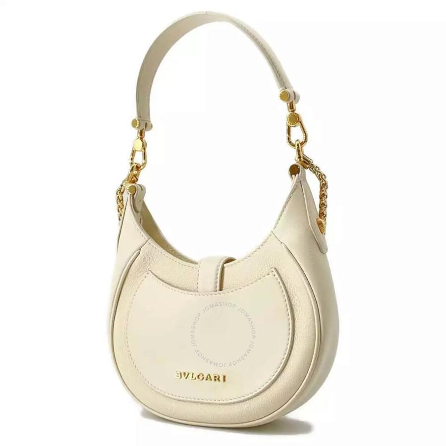 BVLGARI Serpenti Ellipse White Crossbody Bag 291633