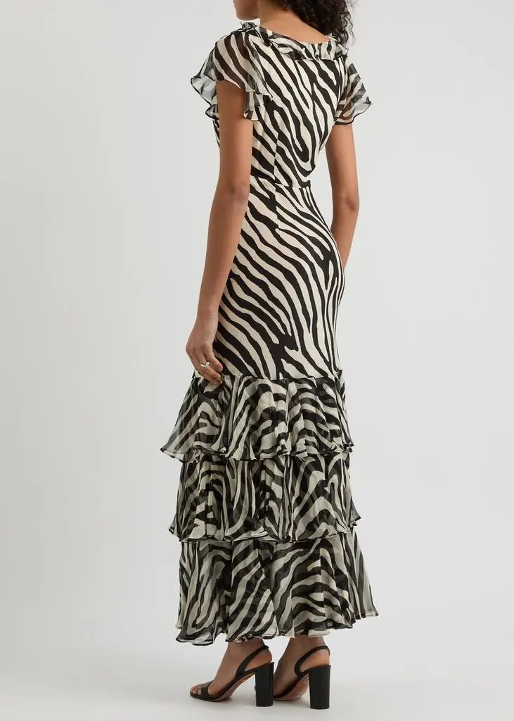 Rixo Amelle printed silk-chiffon maxi dress 3