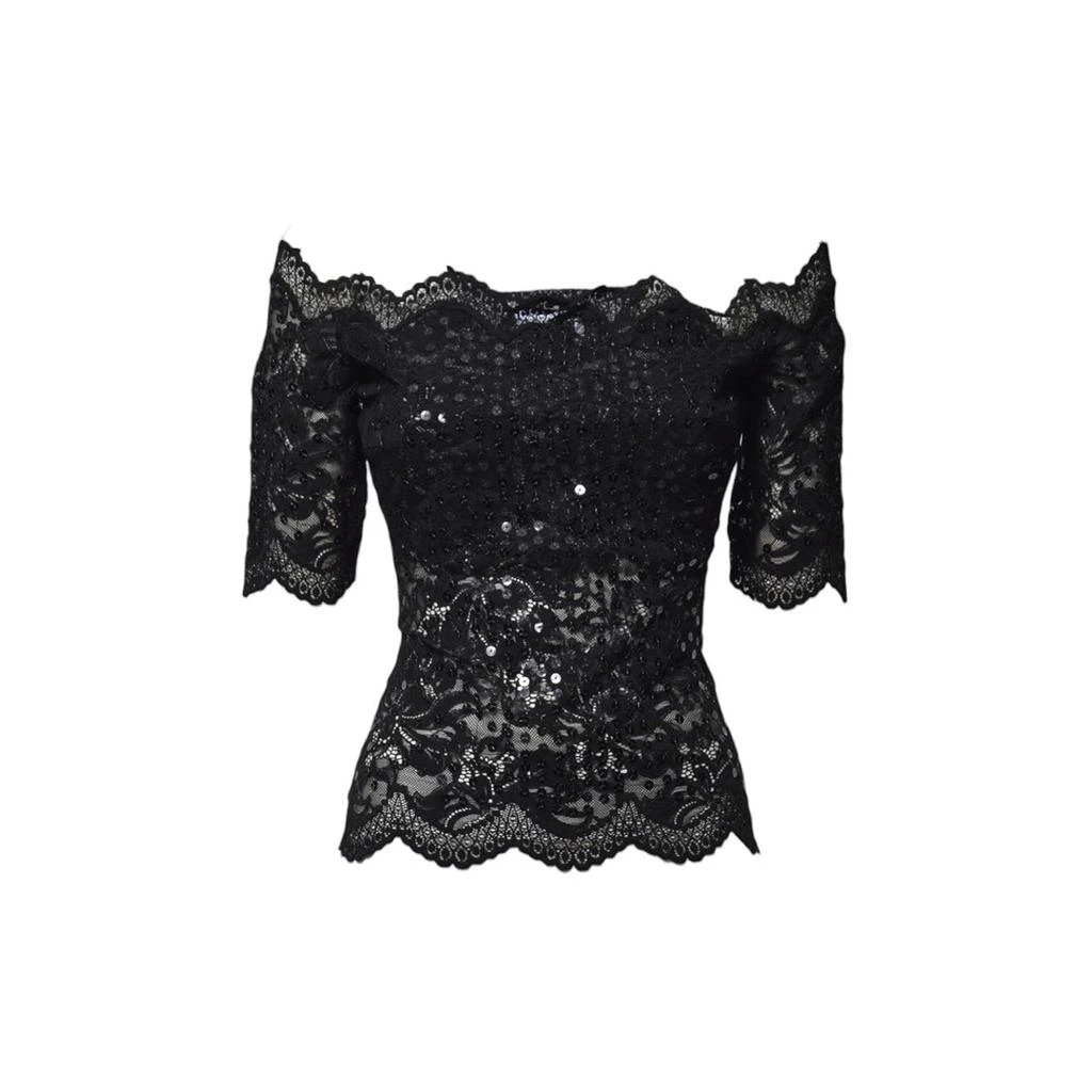 Paco Rabanne Paco Rabanne Sequin Embellished Floral Lace Top 2