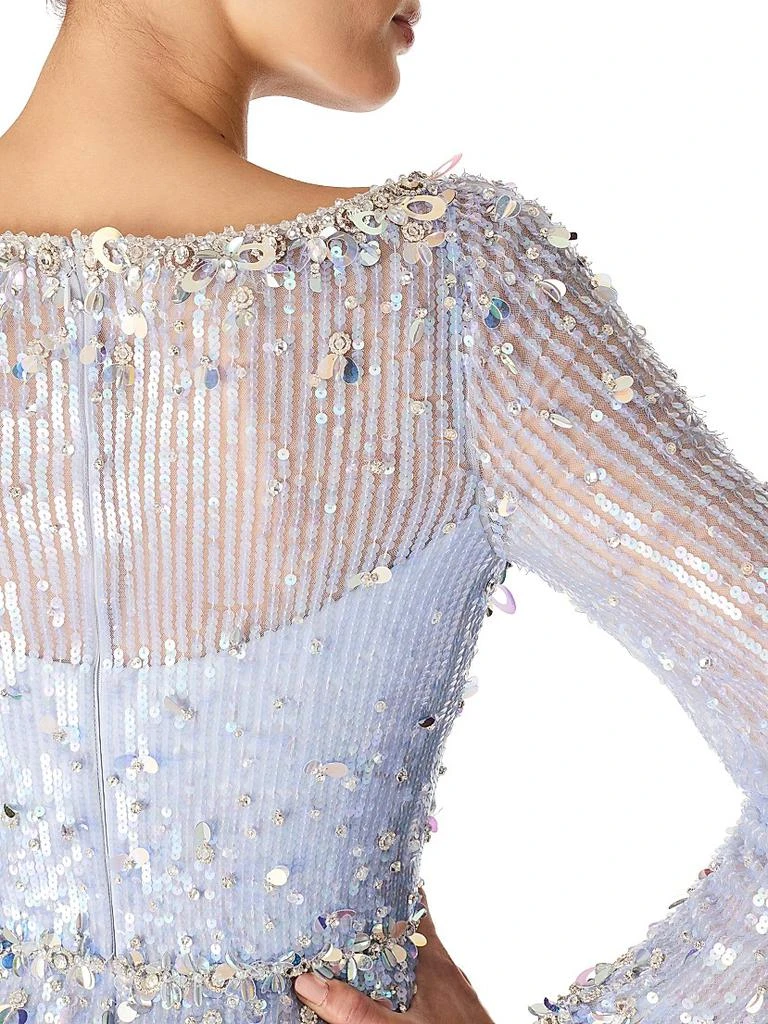 Jenny Packham Kestra Sequined Sheath Gown 5