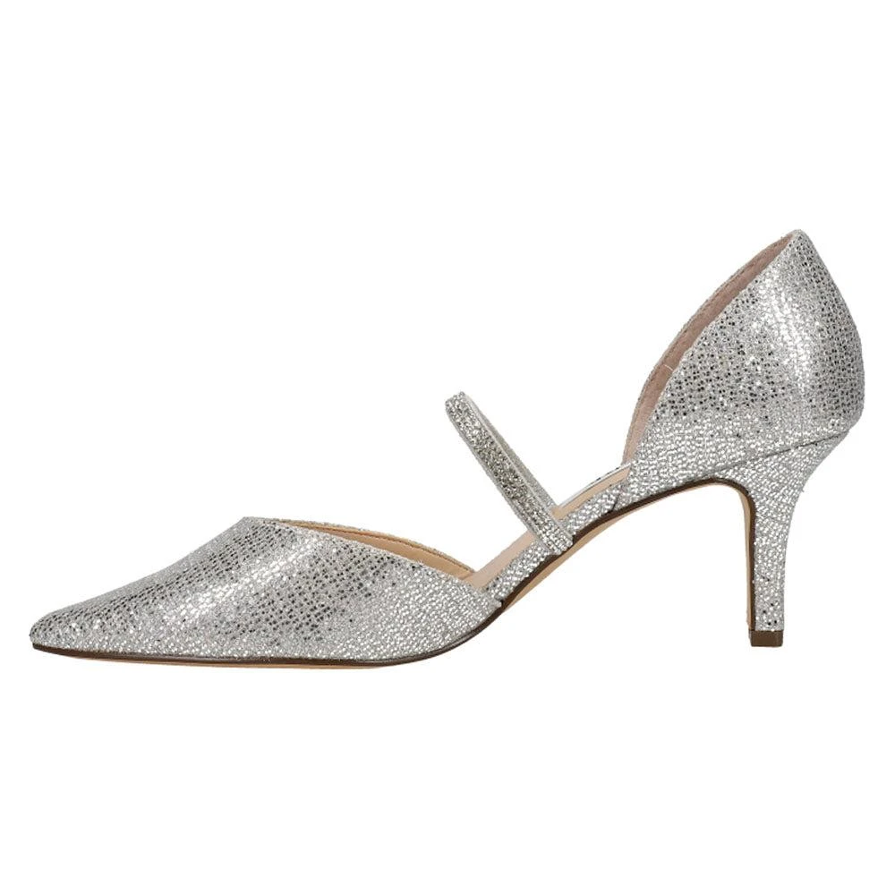 Nina Brystol Metallic Glitter Pointed Toe Evening Pumps 3
