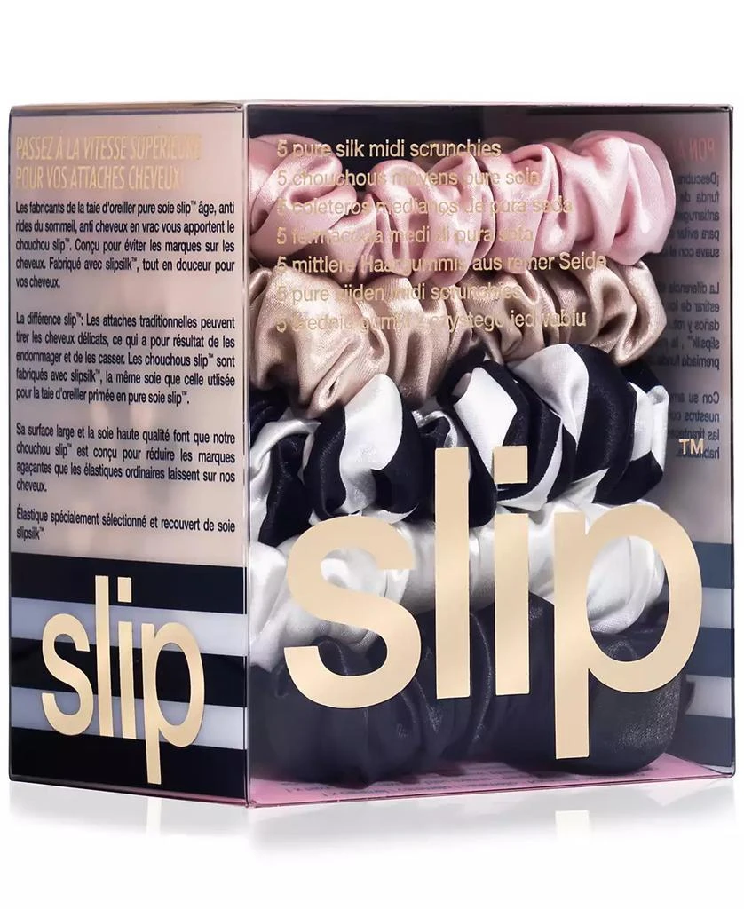 Slip 5-Pc. Pure Silk Midi Scrunchies Set 4