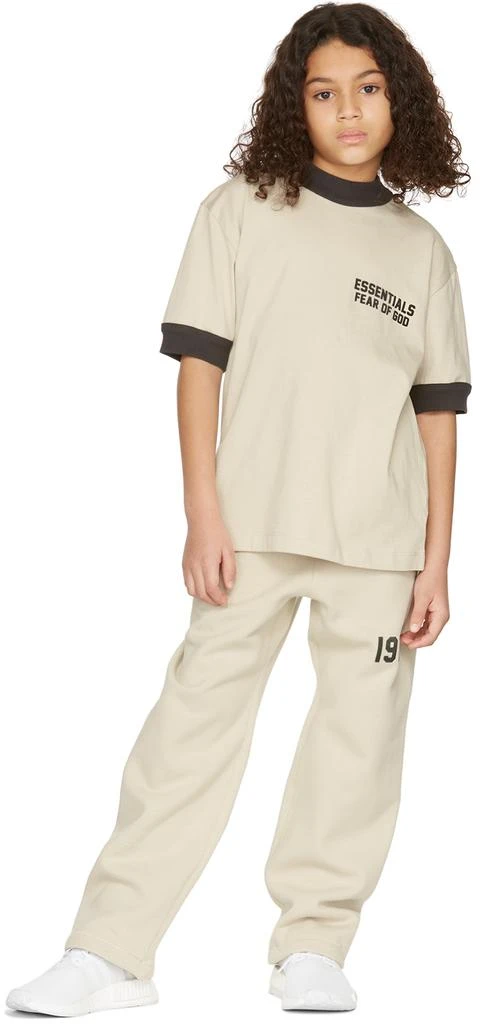 Essentials Kids Beige Ringer T-Shirt 1