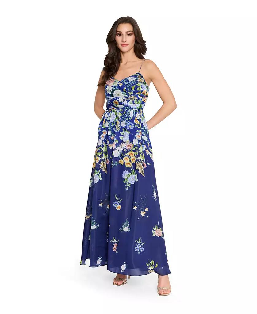 Tahari Women's Printed Sleeveless Ball Gown