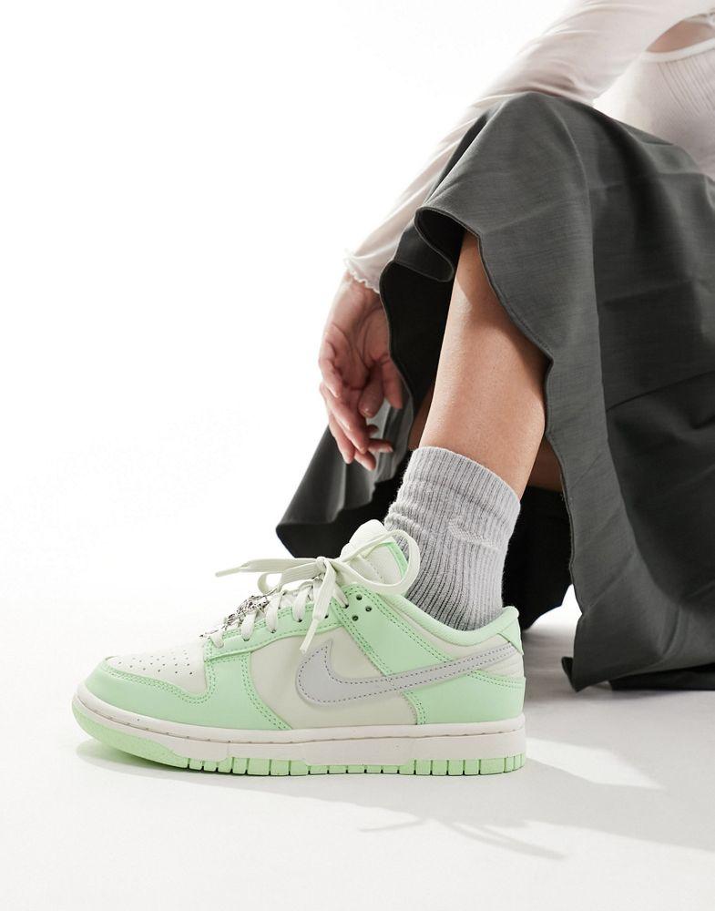 nike dunk low disrupt sea glass on feet