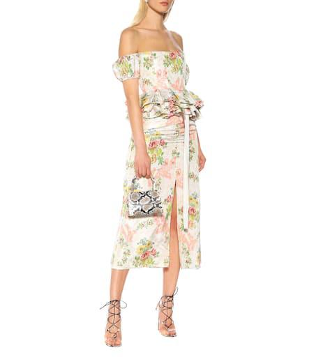Brock Collection Peplum floral silk-blend skirt