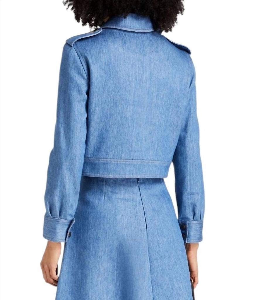 Giuliva Heritage The Dianora Jacket In Blue Denim