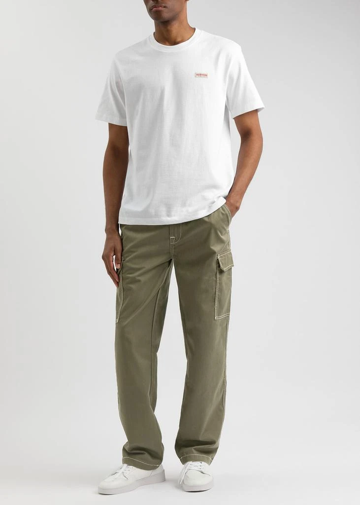 True Religion Contrast-stitch twill cargo trousers 4