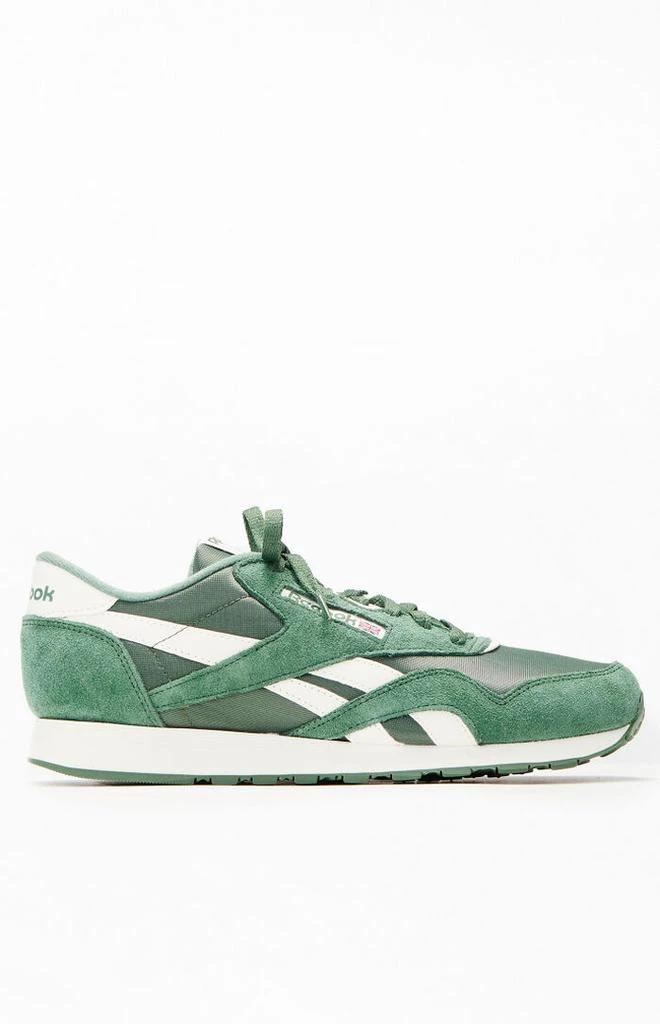 Reebok Green Classic Nylon Vintage Suede Shoes 1