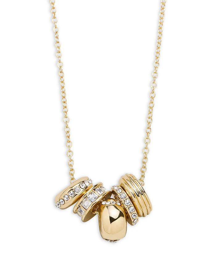 BAUBLEBAR Pavé & Polished Multi Ring Charm Pendant Necklace, 19-22" 1