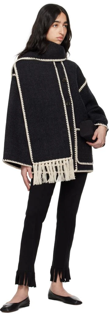 Totême Gray Embroidered Scarf Jacket 4