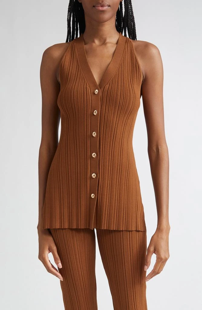 VERONICA BEARD Dax Variegate Rib Sweater Vest