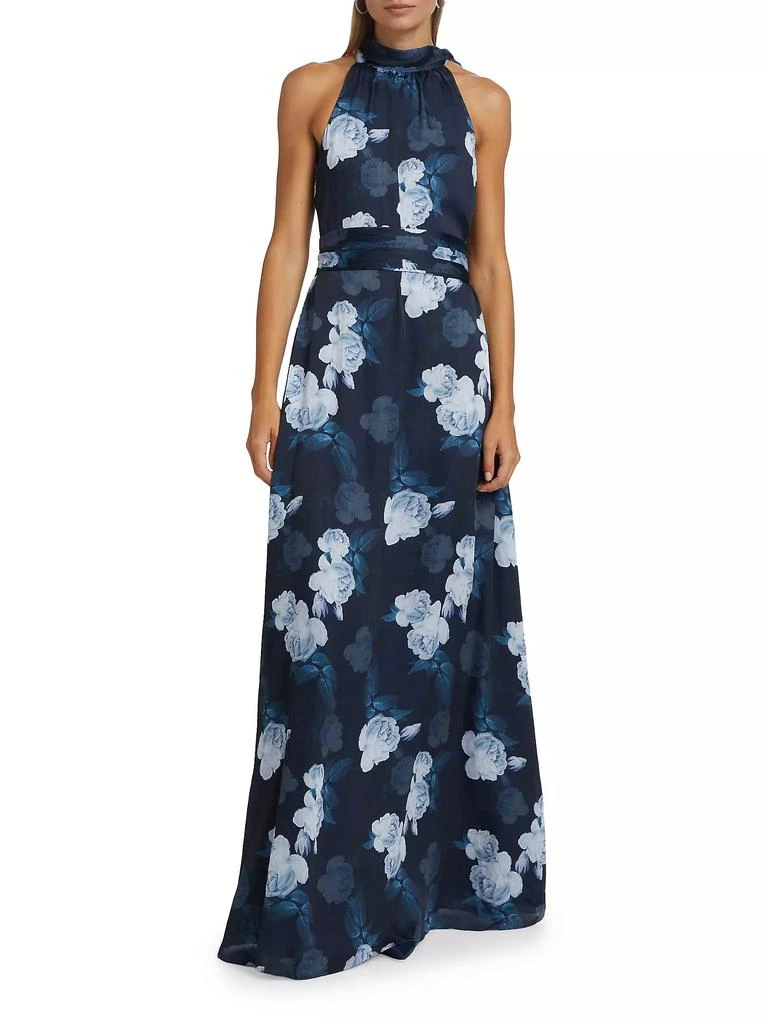 Sachin & Babi Kayla Floral Halter Maxi Cocktail Dress 3
