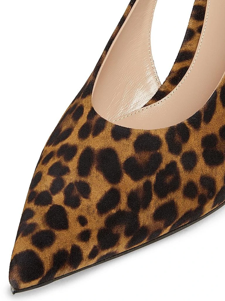 Gianvito Rossi 55MM Leopard Print Suede Slingback Pumps 6