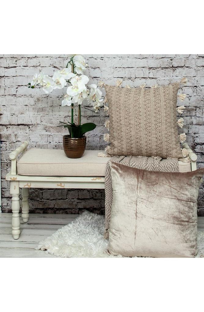 Parkland Caroline Transitional Beige Throw Pillow