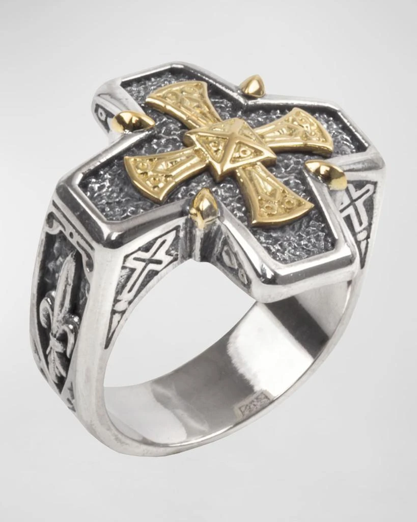 Konstantino Men's Stavros 18k Gold Cross Ring 1