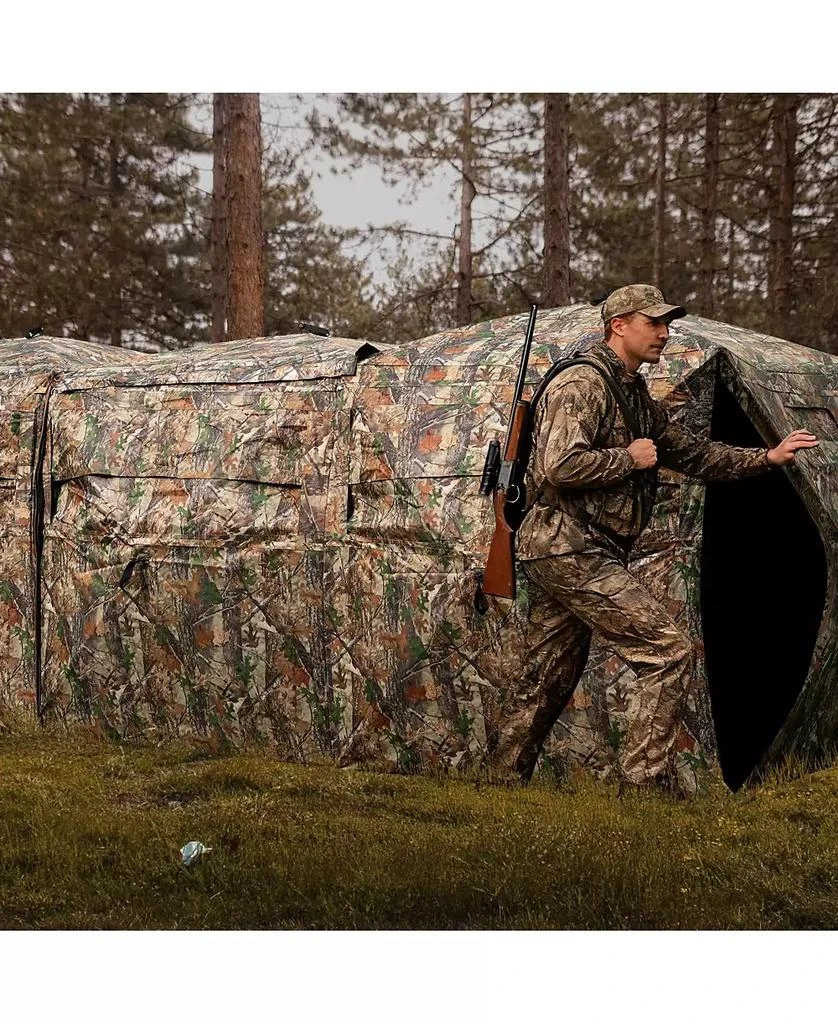 Mecale Double One-Way See-Through Ground Hunting Blinds for 2-6 People, Side-by-Side Shelter 3