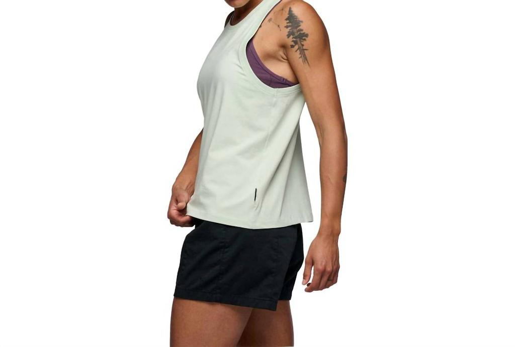 Black Diamond Women's Project Muscle Tank Top In Foam Green