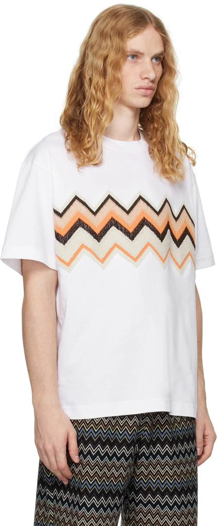 Missoni White Zig Zag Embroidery T-shirt 2