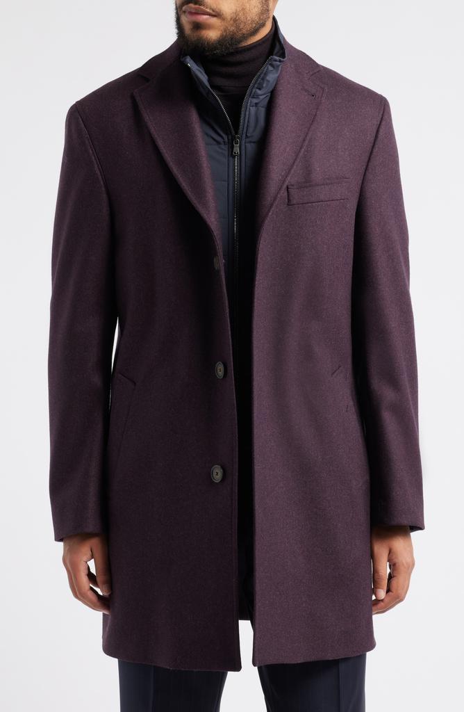 Jack Victor Delroy Wool Topcoat with Removable Bib