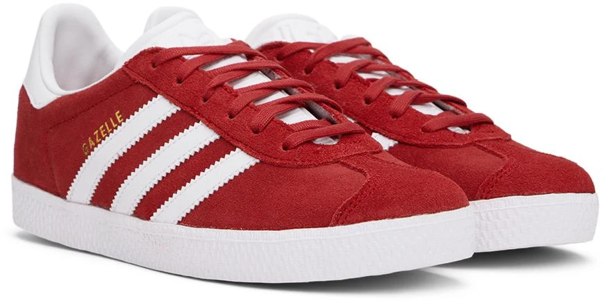 Adidas Big Kids Red Gazelle Sneakers 4