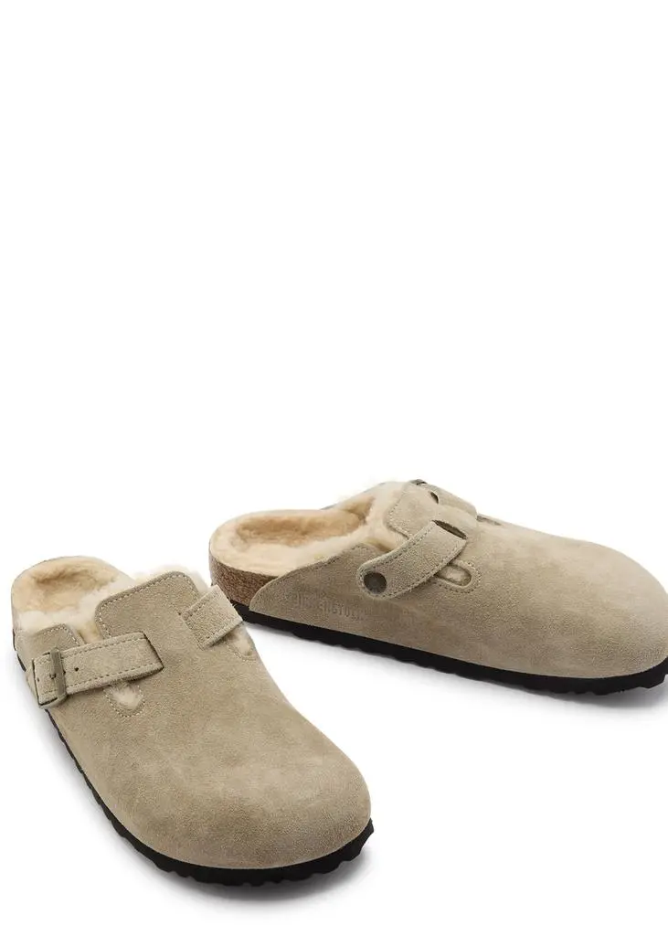 Birkenstock Boston shearling-lined suede clogs 3