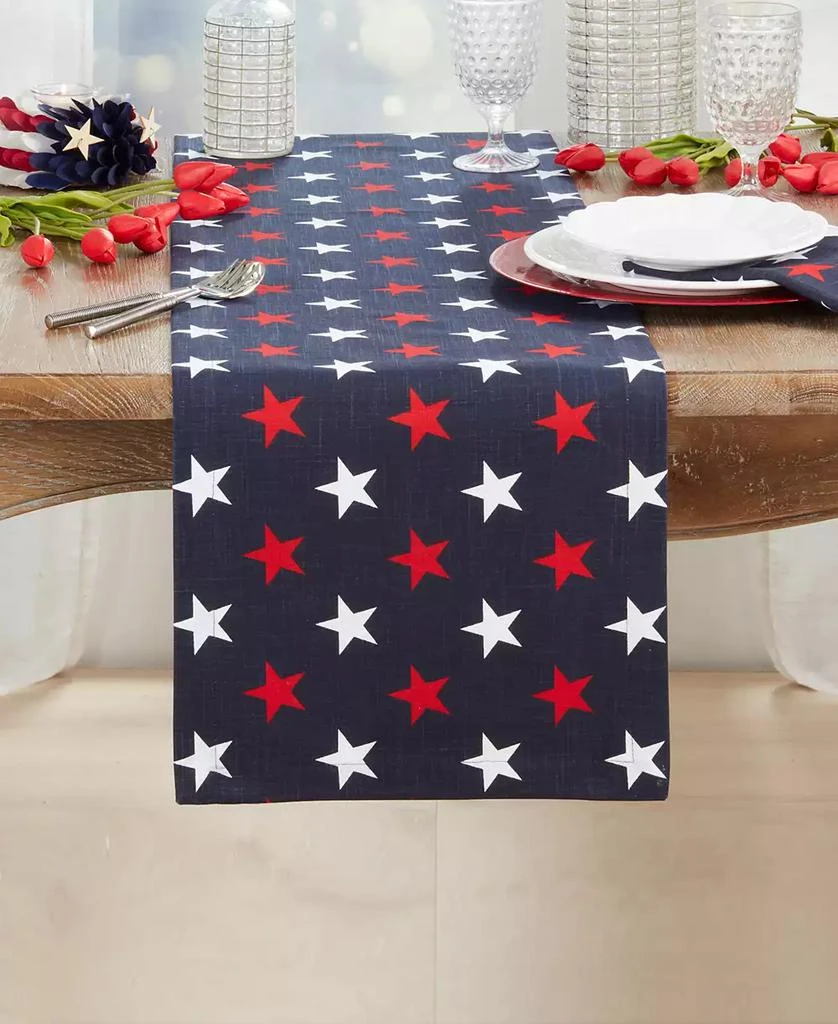 Saro Lifestyle Patriotic Americana Stars Table Runner 3